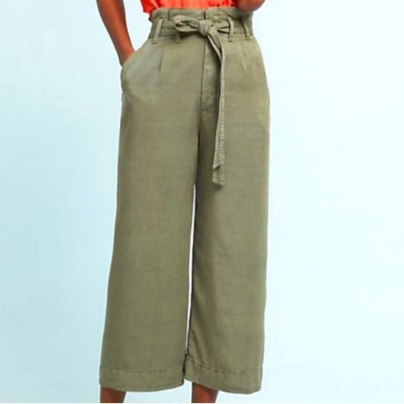 Anthropologie Blythe Wide-Leg Pants Green Size 0